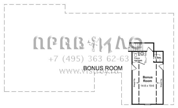Проект одноэтажного дома с гаражом на две машины в стиле Ранчо S5-167 (348-00062)