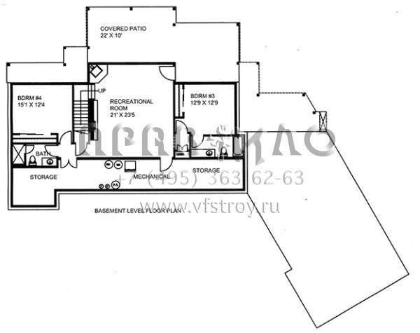 Проект двухэтажного дома с гаражом на три и более машин в скандинавском стиле S5-353 (039-00647)
