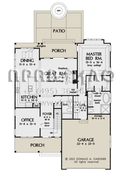 Проект двухэтажного дома с гаражом на две машины в современном стиле S5-202 (2865-00124)
