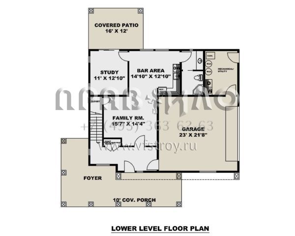 Проект трехэтажного дома с гаражом на две машины в современном стиле S5-332 (039-00715)