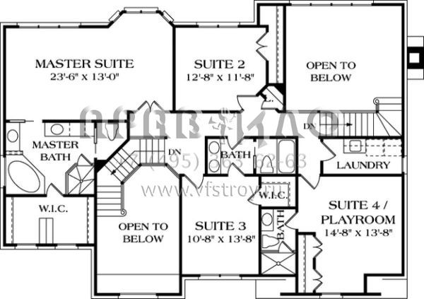 Проект двухэтажного дома с гаражом на две машины в стиле Ранчо S5-295 (3323-00275)