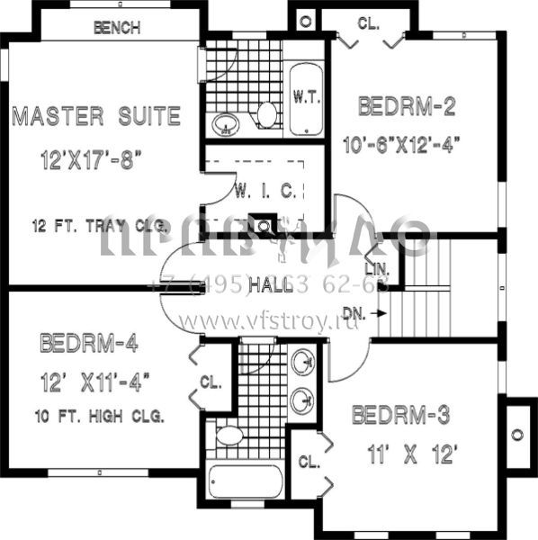 Проект двухэтажного дома с гаражом на две машины в стиле Ранчо S5-181 (033-00108)