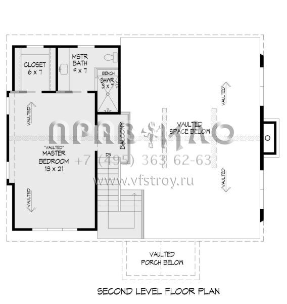 Проект двухэтажного дома без гаража в современном стиле S5-164 (940-00265)