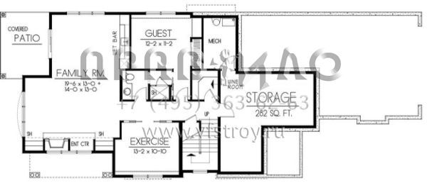 Проект двухэтажного дома с гаражом на три и более машин в современном стиле S5-437 (692-00200)