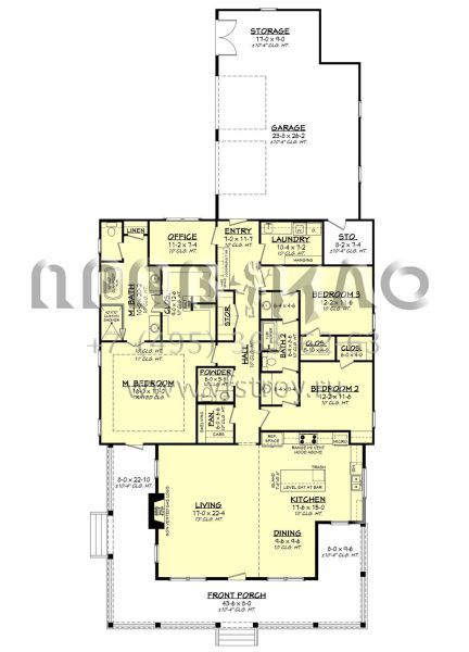 Проект одноэтажного дома с гаражом на две машины в современном стиле S5-227 (041-00271)