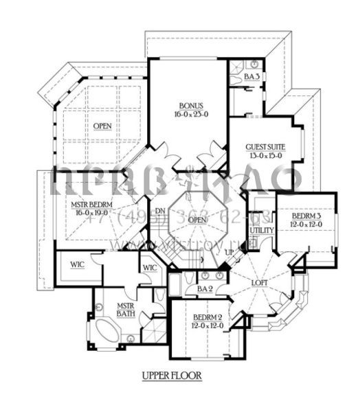 Проект особняка с гаражом на три машины S5-409 (341-00255)
