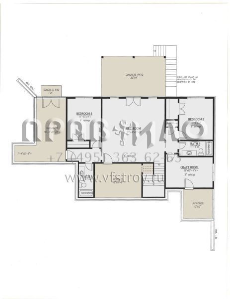 Проект двухэтажного дома с гаражом на три и более машин в современном стиле S5-322 (286-00118)