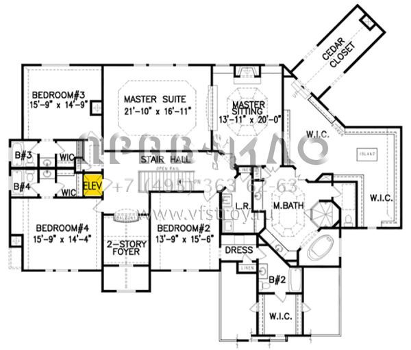 Проект двухэтажного дома с гаражом на три и более машин в современном стиле S5-544 (699-00097)