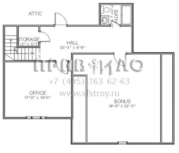Проект двухэтажного дома с гаражом на две машины в американском стиле S5-331 (6849-00006)
