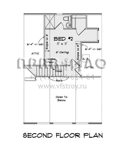 Проект двухэтажного дома без гаража в современном стиле S5-98 (4848-00382)