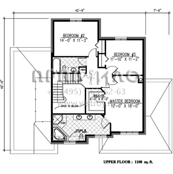 Проект двухэтажного дома с гаражом на одну машину в английском стиле S5-203 (1785-00051)
