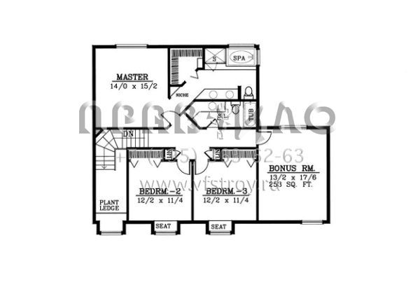 Проект двухэтажного дома с гаражом на три и более машин в стиле Ранчо S5-246 (692-00167)