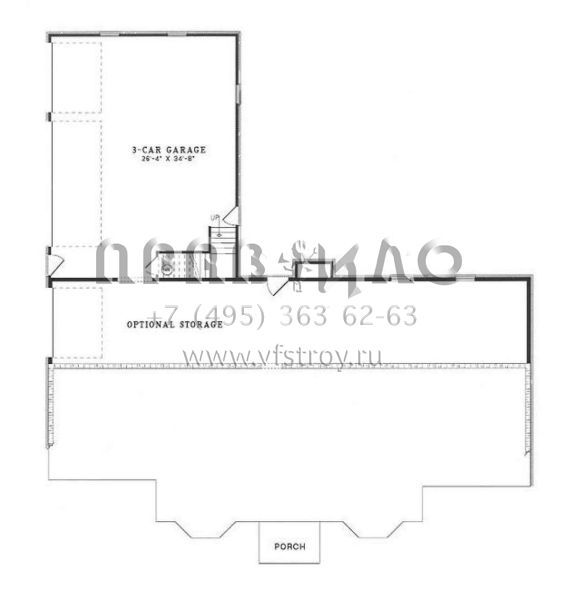 Проект двухэтажного дома с гаражом на три и более машин в современном стиле S5-386 (110-00256)