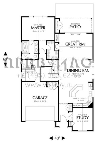 Проект двухэтажного дома с гаражом на две машины в американском стиле S5-245 (2559-00042)