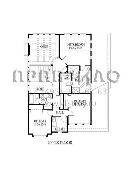 Проект двухэтажного дома с гаражом на три и более машин в английском стиле S5-245 (341-00061)