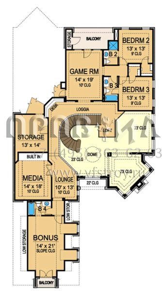 Проект двухэтажного дома с гаражом на три и более машин в английском стиле S5-511 (5445-00071)