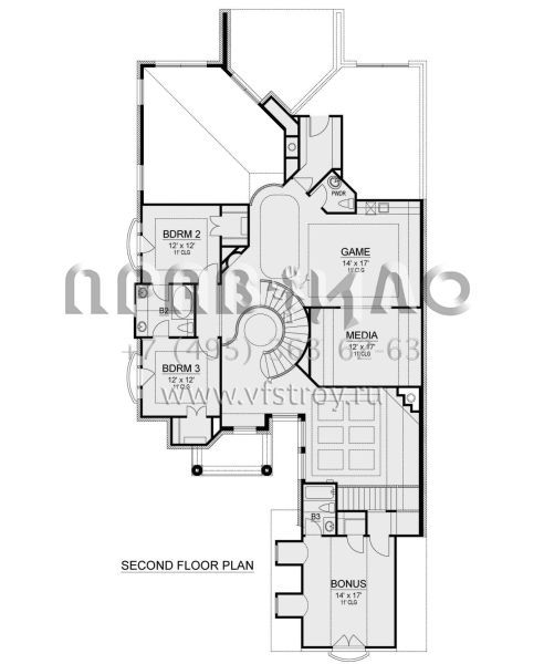 Проект двухэтажного дома с гаражом на две машины в современном стиле S5-410 (5445-00343)