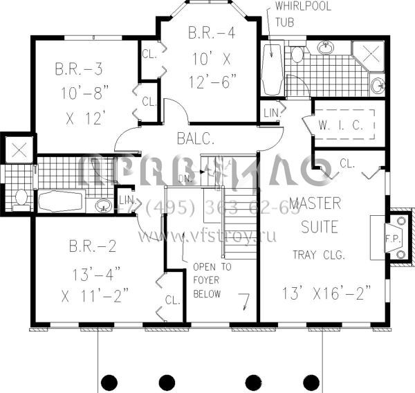 Проект двухэтажного дома с гаражом на две машины в стиле Ранчо S5-210 (033-00065)
