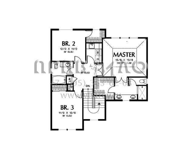 Проект трехэтажного дома с гаражом на две машины в стиле Ранчо S5-196 (2559-00417)
