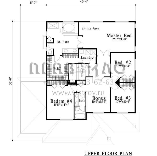Проект двухэтажного дома с гаражом на три и более машин в стиле Райт S5-280 (4771-00009)