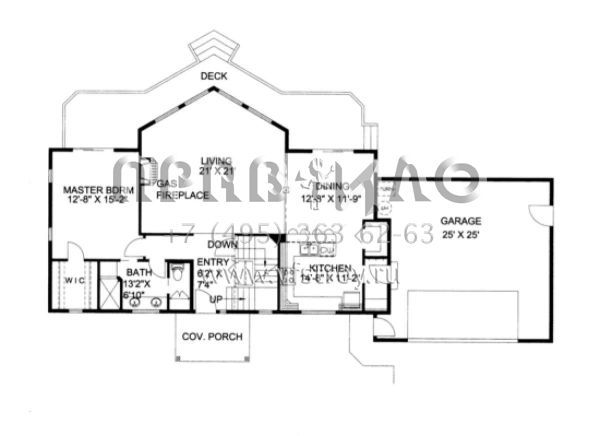 Проект двухэтажного дома с гаражом на две машины в современном стиле S5-187 (039-00262)