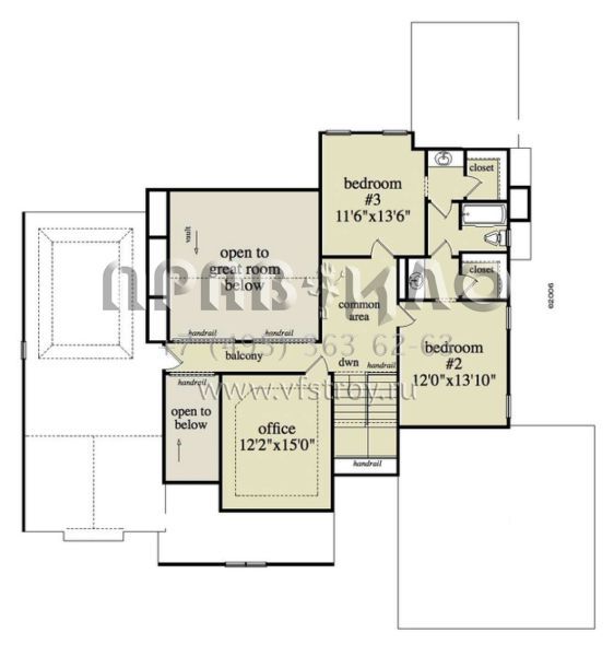 Проект двухэтажного дома с гаражом на две машины в американском стиле S5-243 (957-00021)