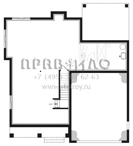 Проект двухэтажного дома с гаражом на две машины в современном стиле S5-232 (034-01242)