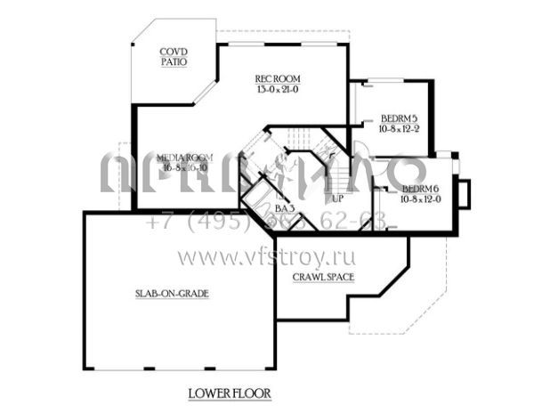 Проект двухэтажного дома с гаражом на три и более машин в американском стиле S5-425 (341-00226)