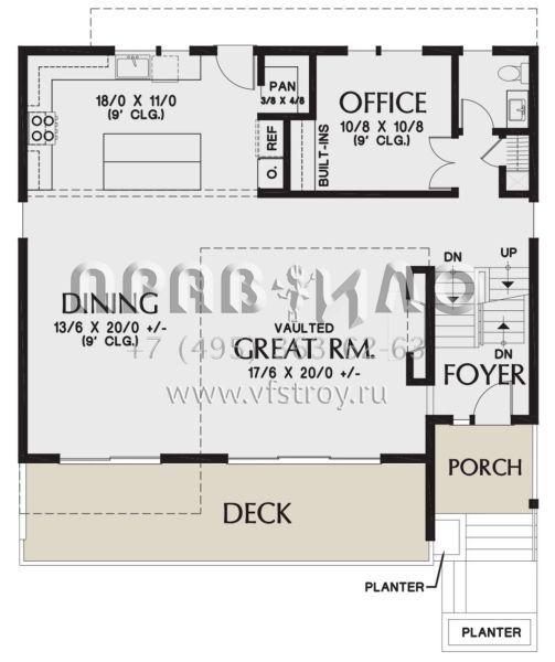 Проект двухэтажного дома с гаражом на две машины в современном стиле S5-263 (2559-00818)