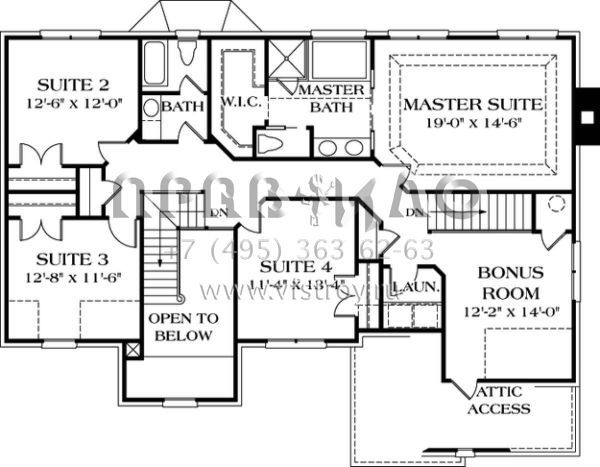 Проект двухэтажного дома с гаражом на две машины в стиле Ранчо S5-255 (3323-00170)