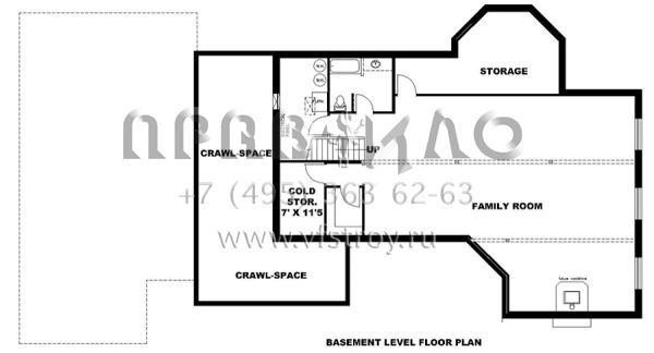 Проект двухэтажного дома с гаражом на три и более машин в английском стиле S5-550 (039-00699)