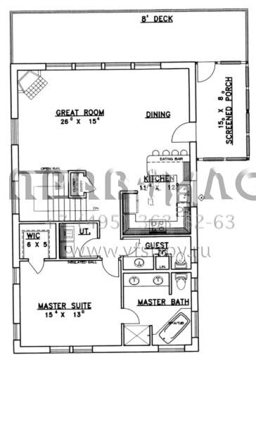Проект двухэтажного дома с гаражом на две машины в стиле Шале S5-168 (039-00144)