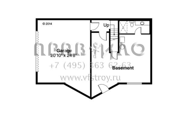 Проект двухэтажного дома с гаражом на две машины в русском стиле S5-146 (035-00668)