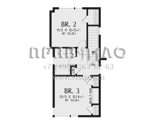 Проект двухэтажного дома с гаражом на три и более машин в современном стиле S5-204 (2559-01023)