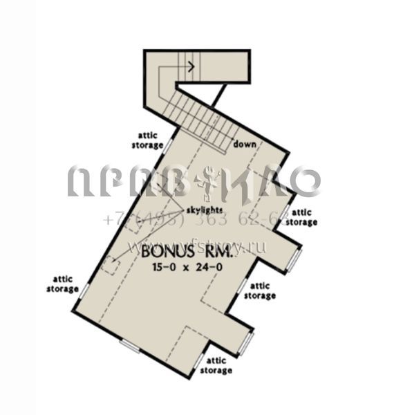 Проект одноэтажного дома с гаражом на две машины в стиле Ранчо S5-204 (2865-00184)