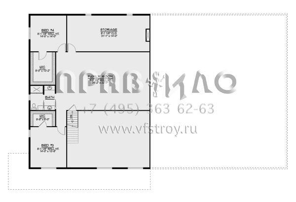 Проект двухэтажного дома с гаражом на три и более машин в стиле БарнХаус S5-456 (5032-00155)