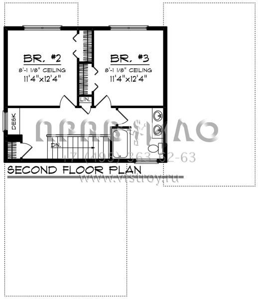 Проект двухэтажного дома с гаражом на две машины в американском стиле S5-150 (1020-00055)
