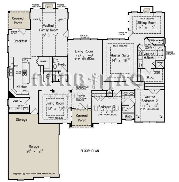 Проект одноэтажного дома с гаражом на две машины в английском стиле S5-231 (8594-00129)