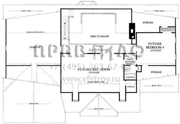 Проект двухэтажного дома с гаражом на две машины в стиле Ранчо S5-271 (7922-00202)