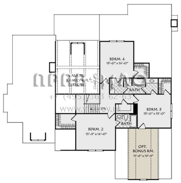 Проект двухэтажного дома с гаражом на две машины в английском стиле S5-344 (8594-00060)