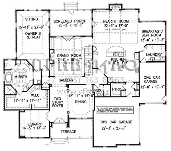 Проект двухэтажного дома с гаражом на три и более машин в стиле Ранчо S5-408 (699-00009)