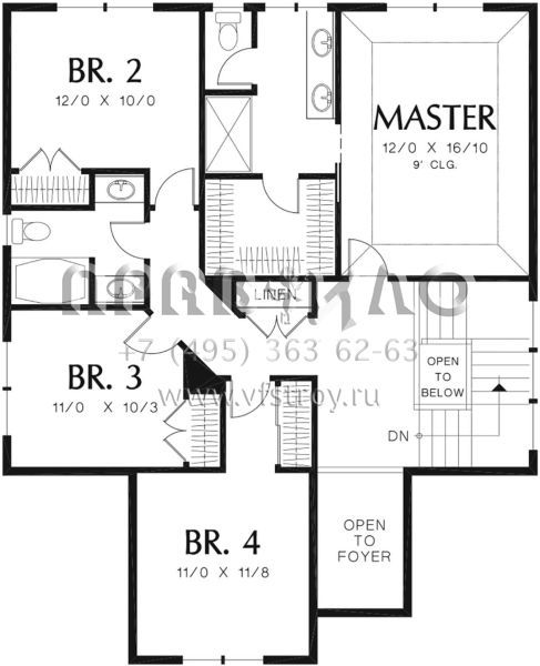 Проект двухэтажного дома с гаражом на две машины в английском стиле S5-195 (2559-00398)