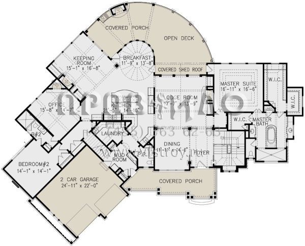 Проект одноэтажного дома с гаражом на две машины в стиле Шале S5-322 (699-00187)