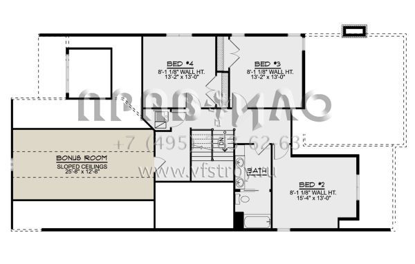 Проект двухэтажного дома с гаражом на две машины в современном стиле S5-266 (5032-00045)