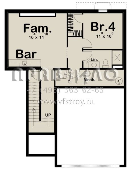 Проект двухэтажного дома с гаражом на две машины в современном стиле S5-166 (963-00425)