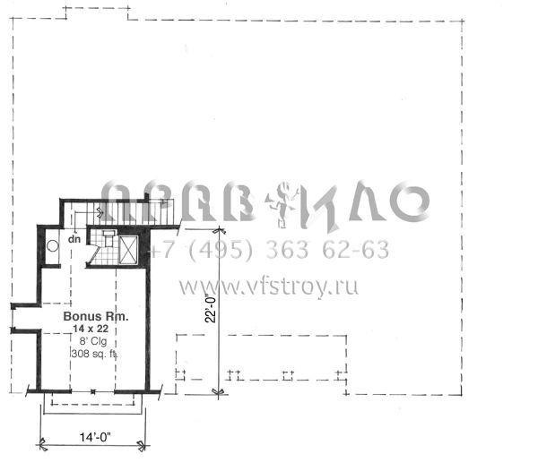 Проект одноэтажного дома с гаражом на две машины в американском стиле S5-205 (098-00260)