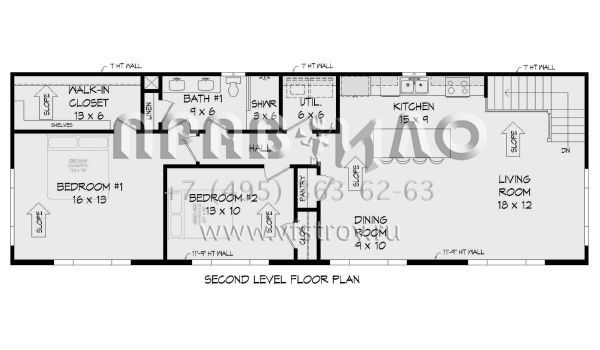 Проект двухэтажного дома с гаражом на три и более машин в современном стиле S5-145 (940-00432)