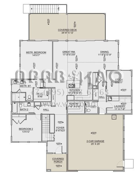 Проект одноэтажного дома с гаражом на две машины в современном стиле S5-338 (7306-00008)