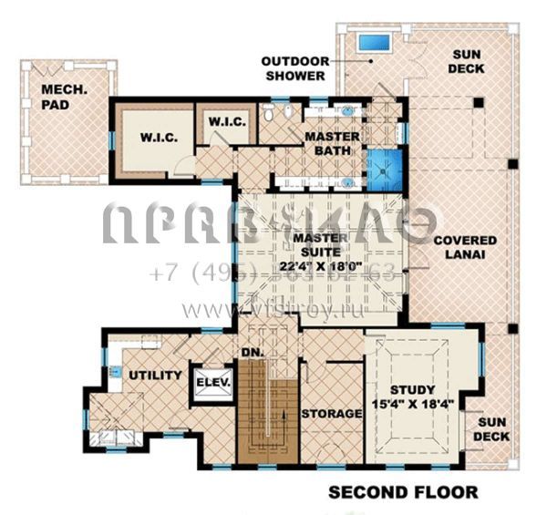 Проект трехэтажного дома с гаражом на три и более машин в прибрежном стиле S5-371 (1018-00107)