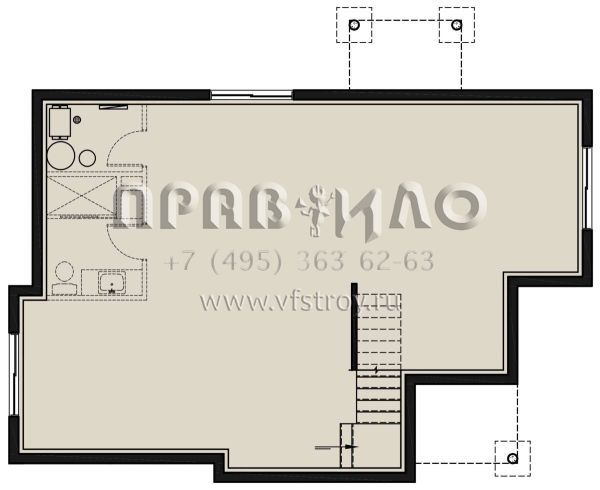 Проект одноэтажного дома без гаража в современном стиле S5-93 (034-01294)